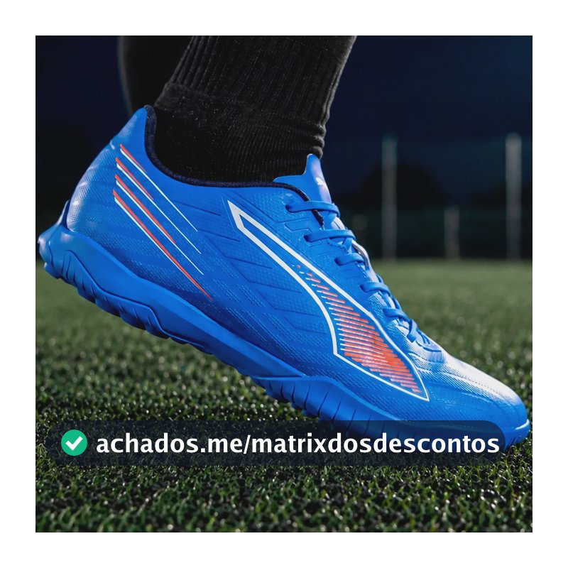 Chuteira Society Puma Play Ultra 6 Play Azul/vermelho 42 Br