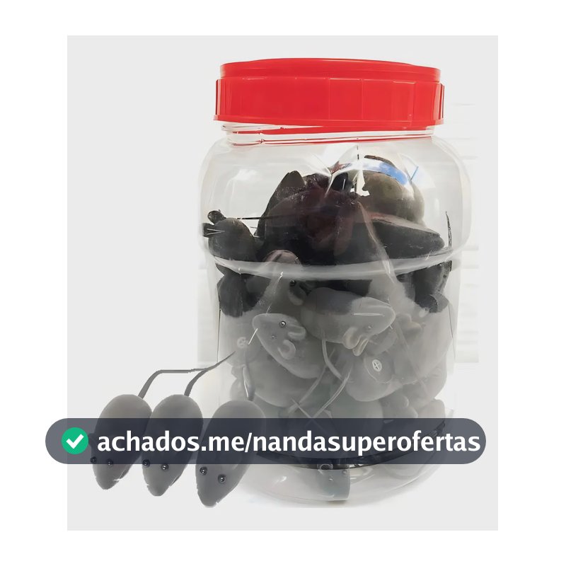 50 Ratinho C/ Apito Brinquedo Rato P/ Gato Atacado Petshop Cor Cinza-escuro