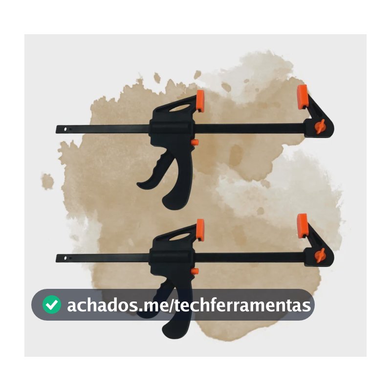 Kit 2 Grampo Sargento Aperto Rápido Marcenaria Carpintaria