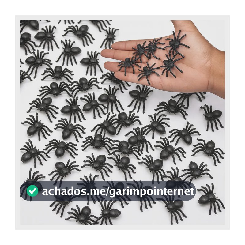 Kit 50 Aranha Falsa De Mentira Halloween Susto Brincadeira Inseto Pegadinha Decoração Brinquedo Brincadeira Trolagem Animais Criança Tamanho Real Dias Das Bruxas