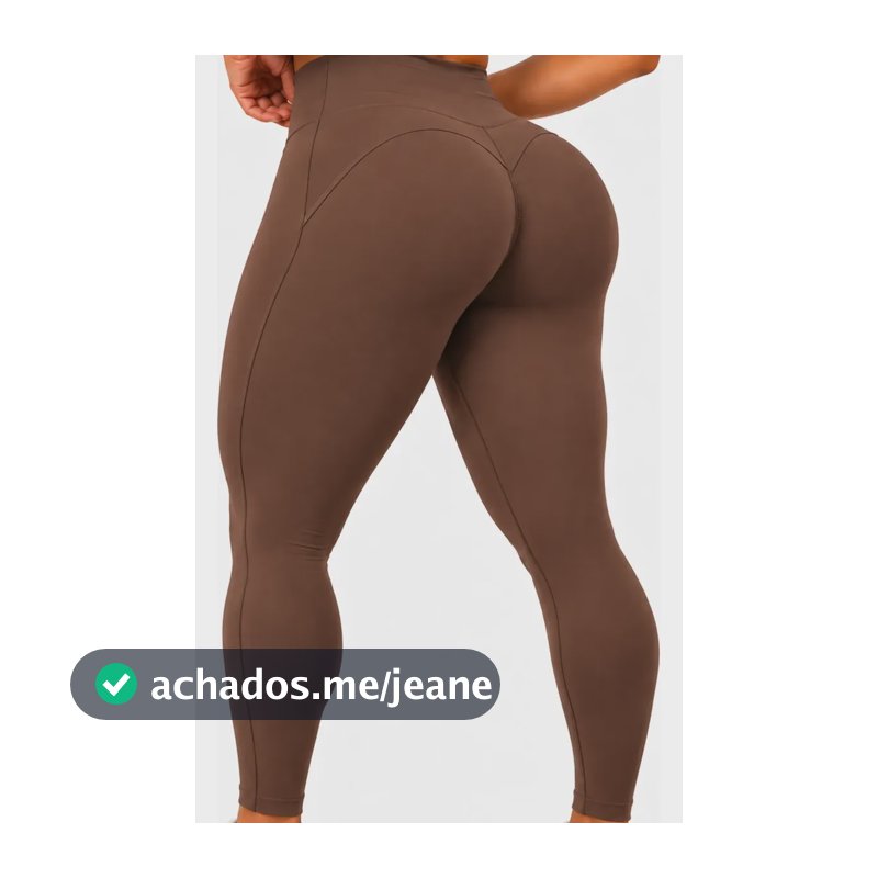 Calça Legging Premium Empina Bumbum Sem Transparência Marrom P 38-40