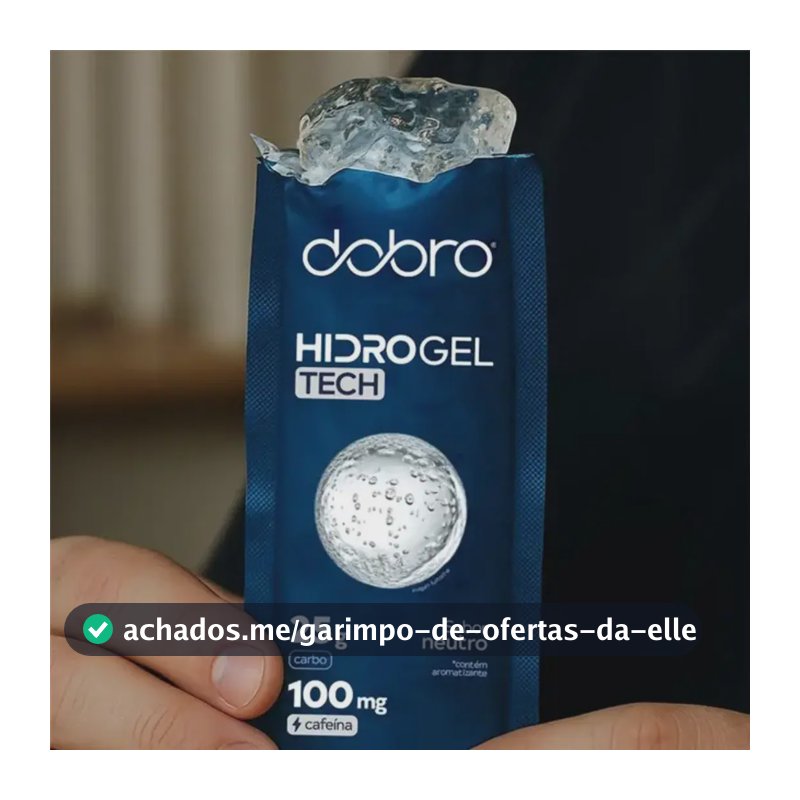 Hidrogel Tech Dobro Sabor Neutro 10 Sachês 40g - Com Cafeína