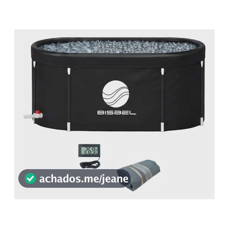 Banheira Portátil De Gelo Crioterapia + Toalha + Termometro