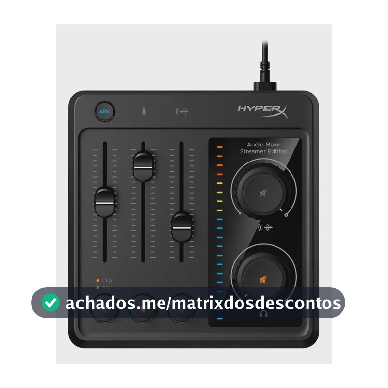 Mixer De Audio Hyperx 5 Canais Usb-c Preto - 73c12aa