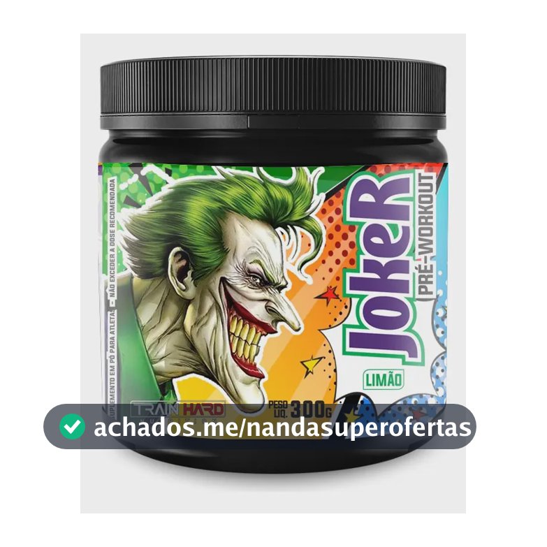 Pré-Treino Joker Train Hard Nutrition Sabor Limão 300g para Energia e Foco