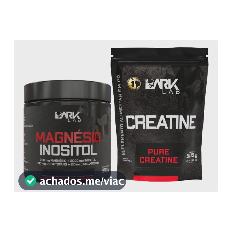 Magnésio Taurina Maracujá + Creatina Pura 500g Dark Lab