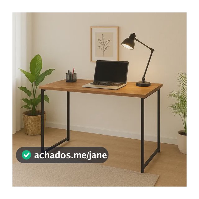Escrivaninha Industrial 90cm Mesa Estudo Aparador  Aço Mdf
