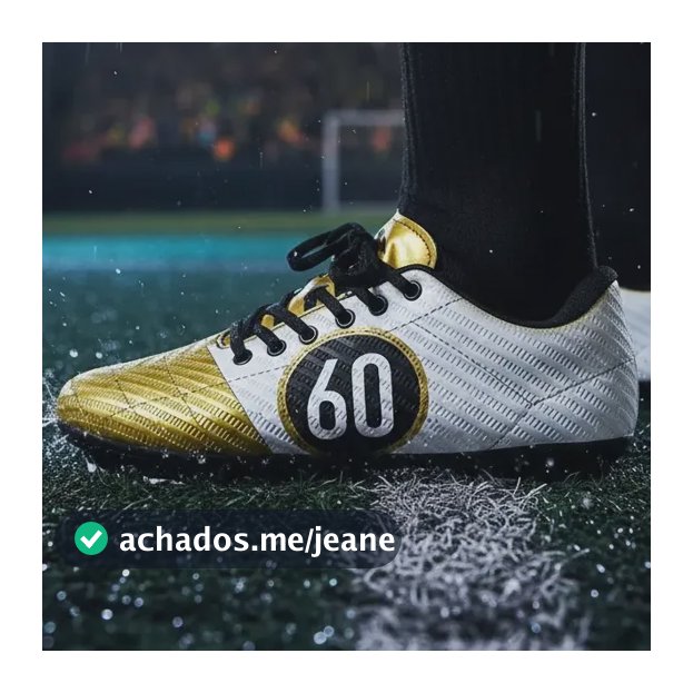 Chuteira De Campo Total 60 Copa 2026 Com Travas Branco - Ouro 38 Br