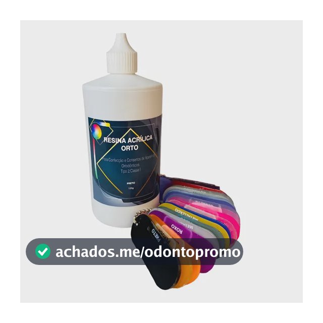 Resina Acrílica Orto 120 Gr - Preto Ou Branco