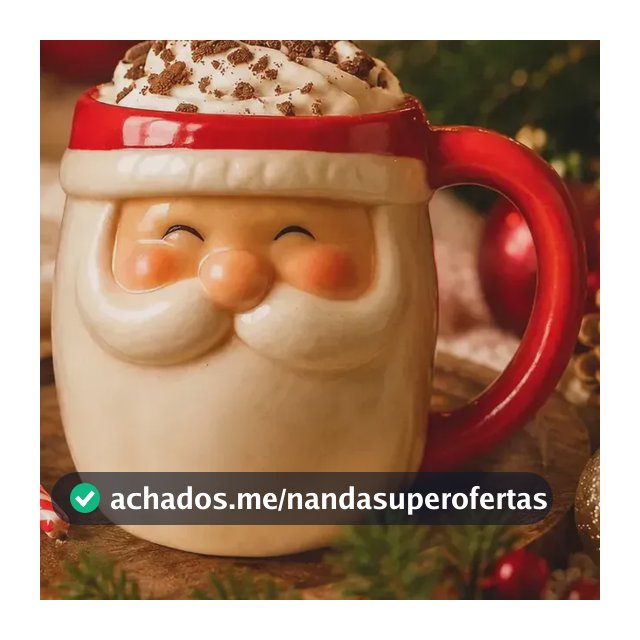 Caneca Natal Enfeite Papai Noel 330ml Presente Porcelana Lux Caneca Porcelana 330 Fartex