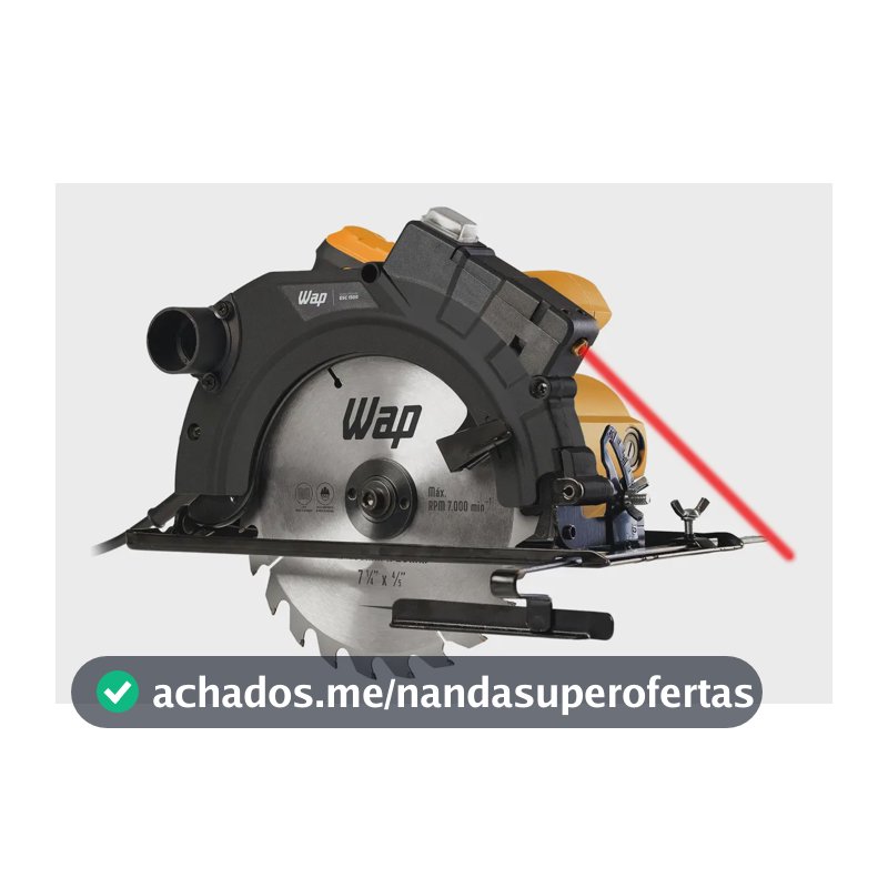 Serra Circular Elétrica WAP ESC 1500 com Guia Laser e 1500W de Potência