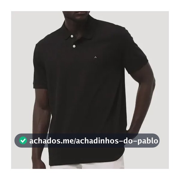 Polo Aramis Masculina Piquet Lisa Light Icon Preta Original