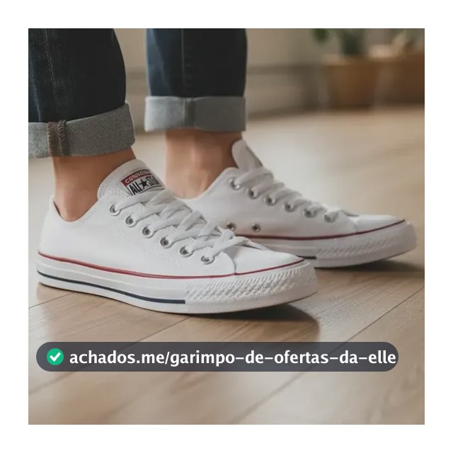 Tênis All Star Converse Classico Chuck Taylor Cano Baixo Branco/marinho Liso 37