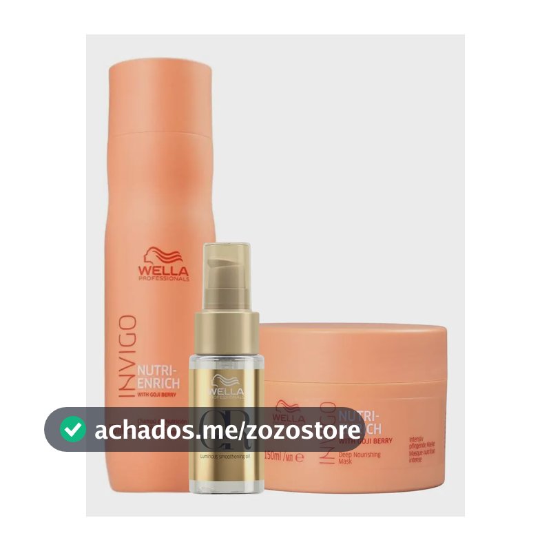 Kit Nutri Enrich Shampoo, Máscara E Oil Reflections - Wella Professionals