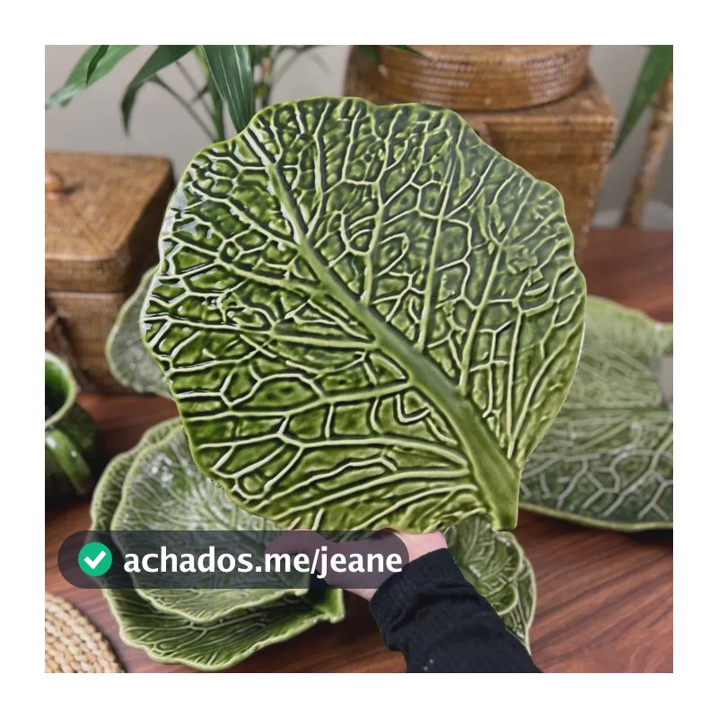 Tábua De Queijo Redonda Couve Verde Cobre 35cm Scalla Verde