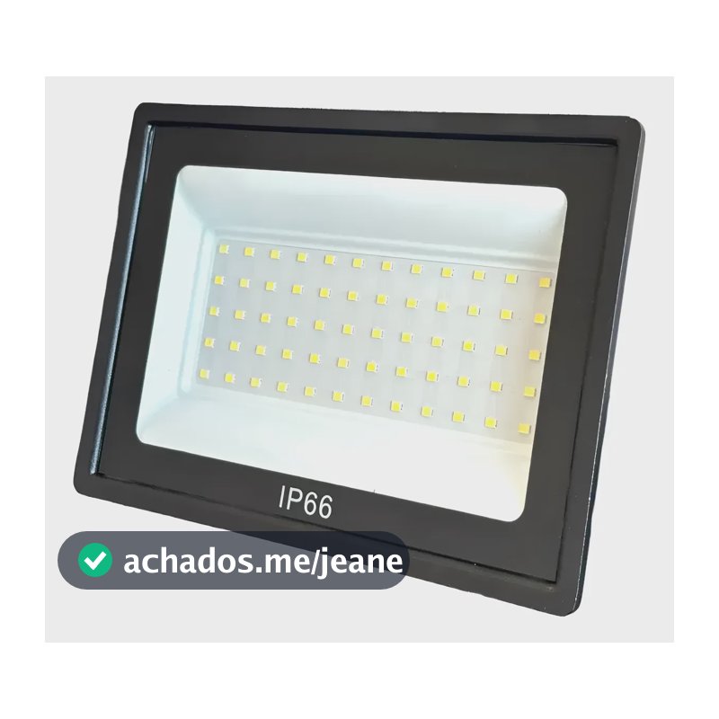 Refletor Led Holofote 1000w Bivolt Prova D'água 6500k 127/220v Preto/127/220v Branco-frio