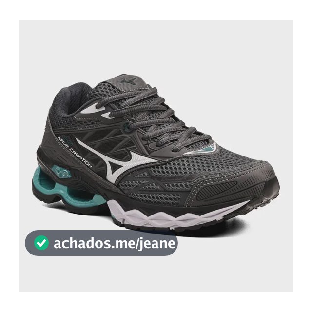 Tênis Mizuno Wave Creation Original Macio Corrida Promoção Verde/água 39 Br