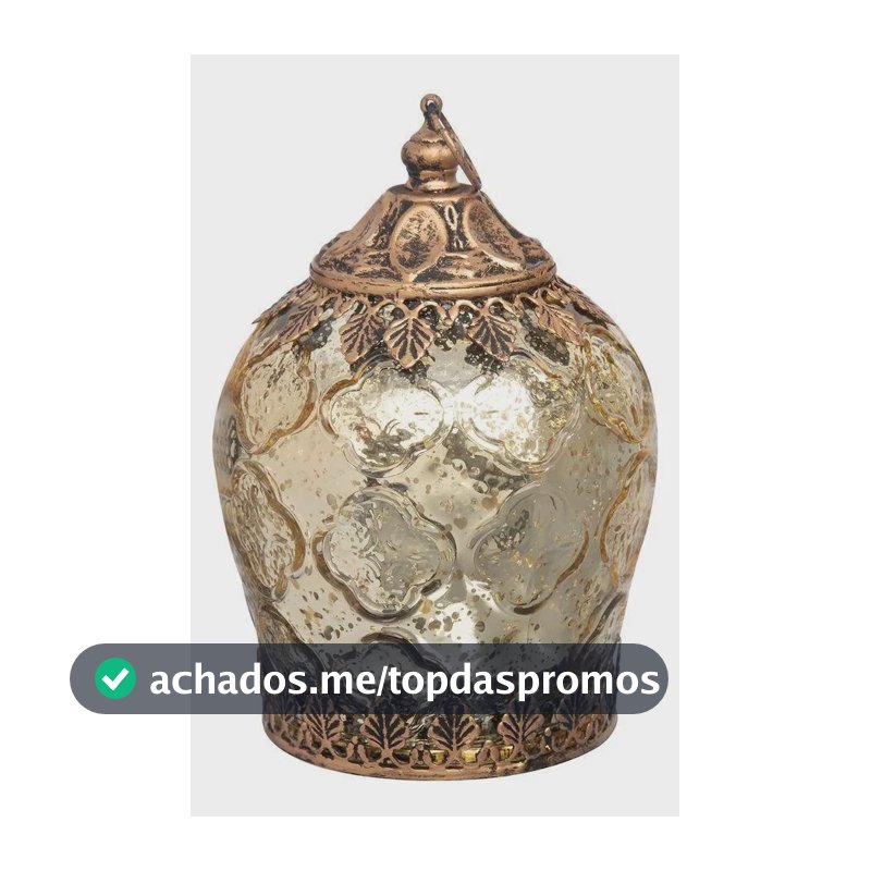 Lanterna Led Fez 13 Cm Ntgy Home Style Dourado