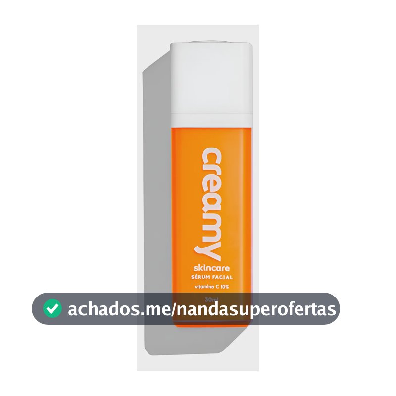 Creamy Skincare Vitamina C 30ml | Sérum Facial, Vitamina C 10%, Aumenta Firmeza da Pele, Previne Rugas Finas, Clareador de Manchas | Todos os Tipos de Pele