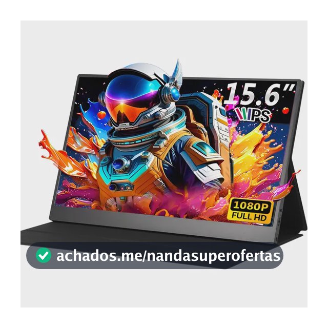Monitor Gamer Portátil 15.6 1080p Fhd Ips Com Hdmi Usb Preto 127/220v