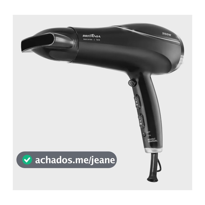 Secador de Cabelos Britânia Tourmaline Íons 2100W BSC2150 Bivolt