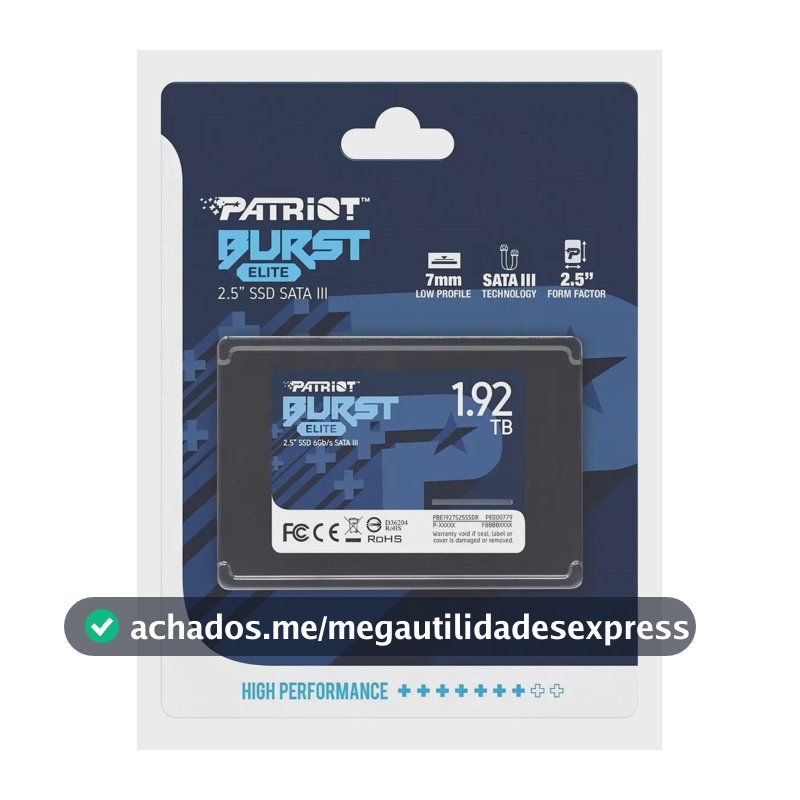Disco Sólido Interno Patriot Burst Elite 1,92 Tb Sata Iii Pr Cor Preto