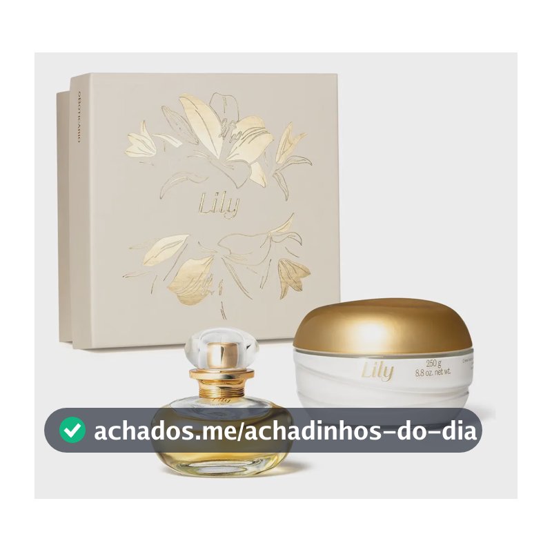 Kit Presente Lily O Boticário PERF 30 Ml+ACET 250G