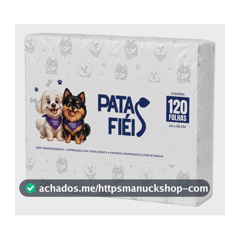 Jornal Pet Cachorro Biodegradável 2kg 120f - Patas Fiéis Branco 2kg (capacidade De Absorção)