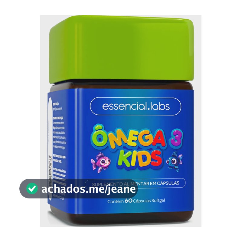 ÔMEGA 3 KIDS em Cápsulas Softgel no Fomato de Peixinho - Fórmula Concentrada EPA / DHA para Crianças / Infantil