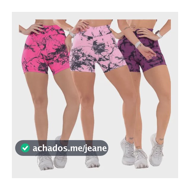 Combo 3 Shorts Marmorizado Para Academia Caminhada Treino