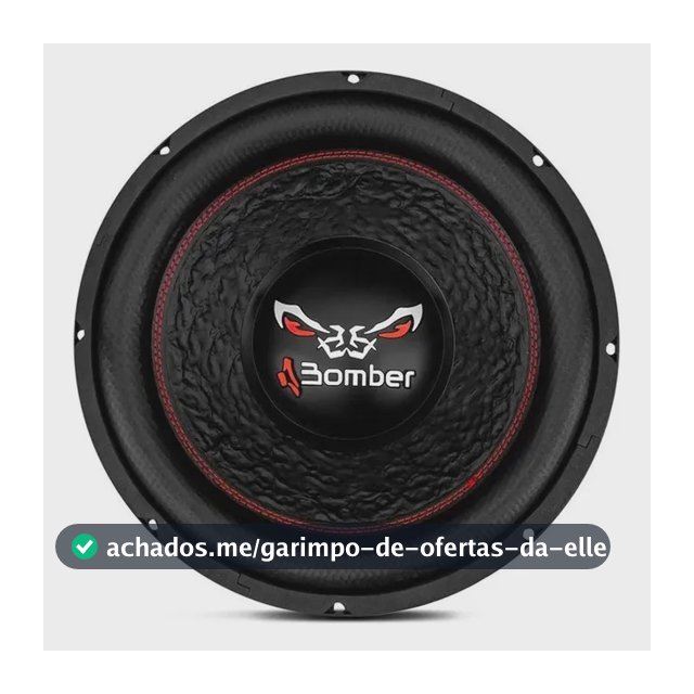 Alto Falante Subwoofer 12 Pol Bomber Bicho Papão 4+4 Ohms 600w Rms Bobina Dupla