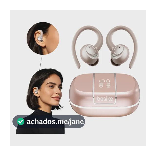 Fone de Ouvido Basike In-Ear Bluetooth 6.0 TWS com Cancelamento de Ruído ENC