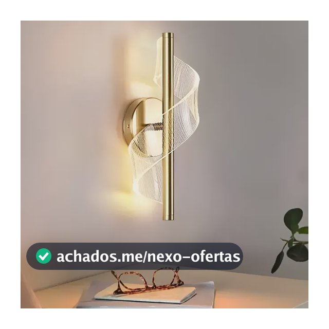 Iluminação Arandela Espiral De Led 3 Cores Moderna Arandela
