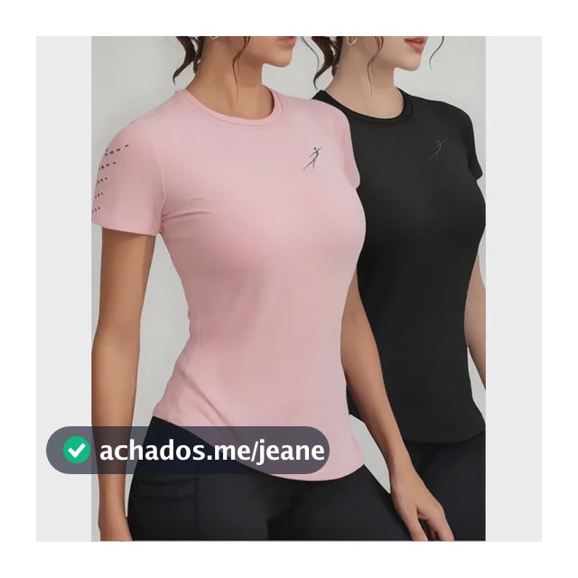 Kit 2 Camisetas Dry Fit Feminina Fitness Academia