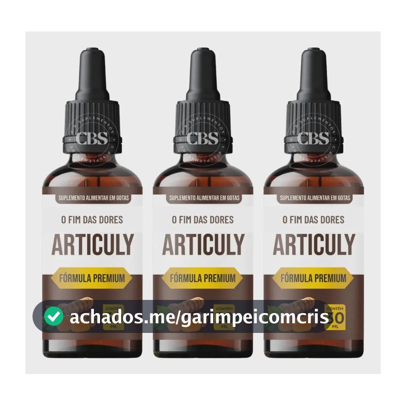 3x Articuly 30ml Suplemento Em Gotas Para Mobilidade Total Sem Sabor