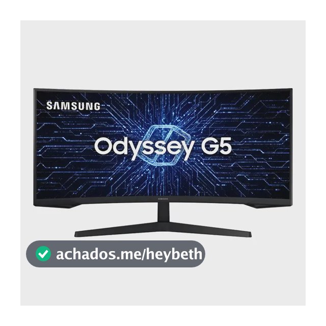 Monitor Gamer Samsung Odyssey G5 34  Uwqhd Preto 127/220v