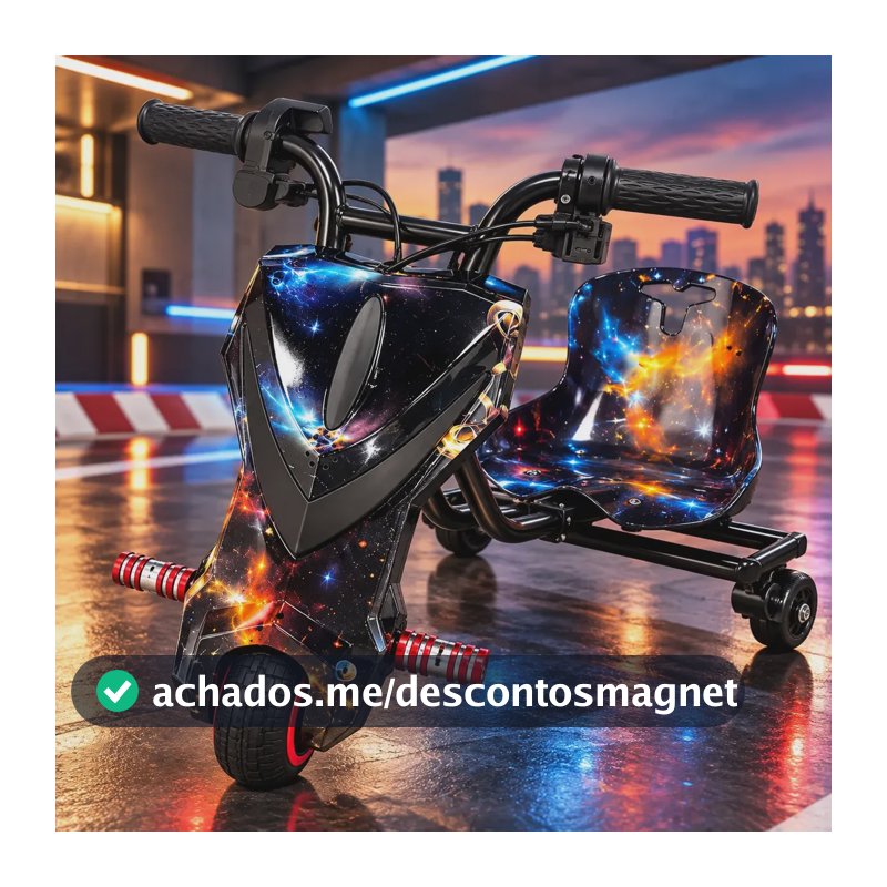 Patinete Triciclo Infantil Drift Elétrico Brinquedo 100kg Vermelho