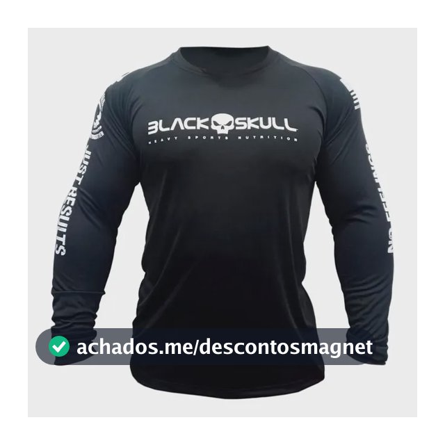 Camiseta Dry Fit Soldado Bope Manga Longa Black Skull