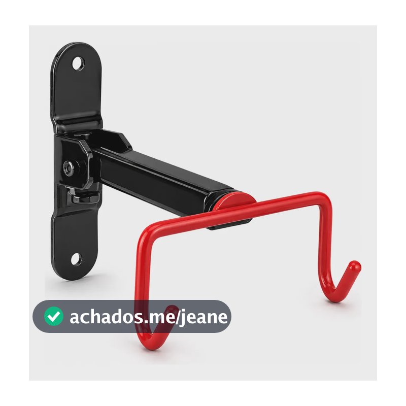 Suporte Para Pendurar Bicicleta Bike De Parede Horizontal Preto