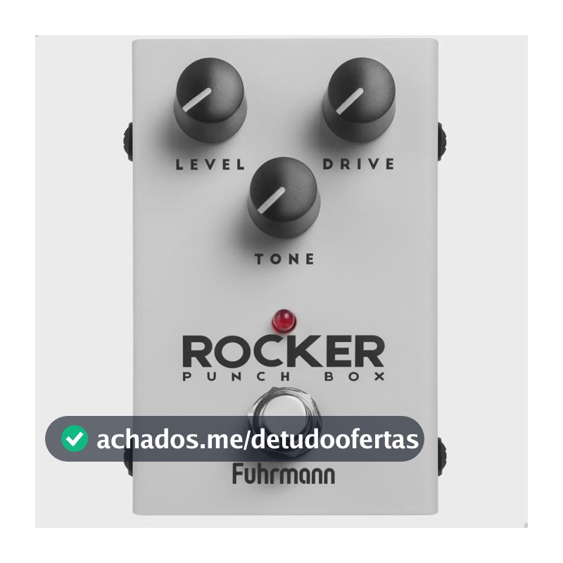 Pedal De Distorção P/ Guitarra Rocker Fuhrmann Pb20 Branco