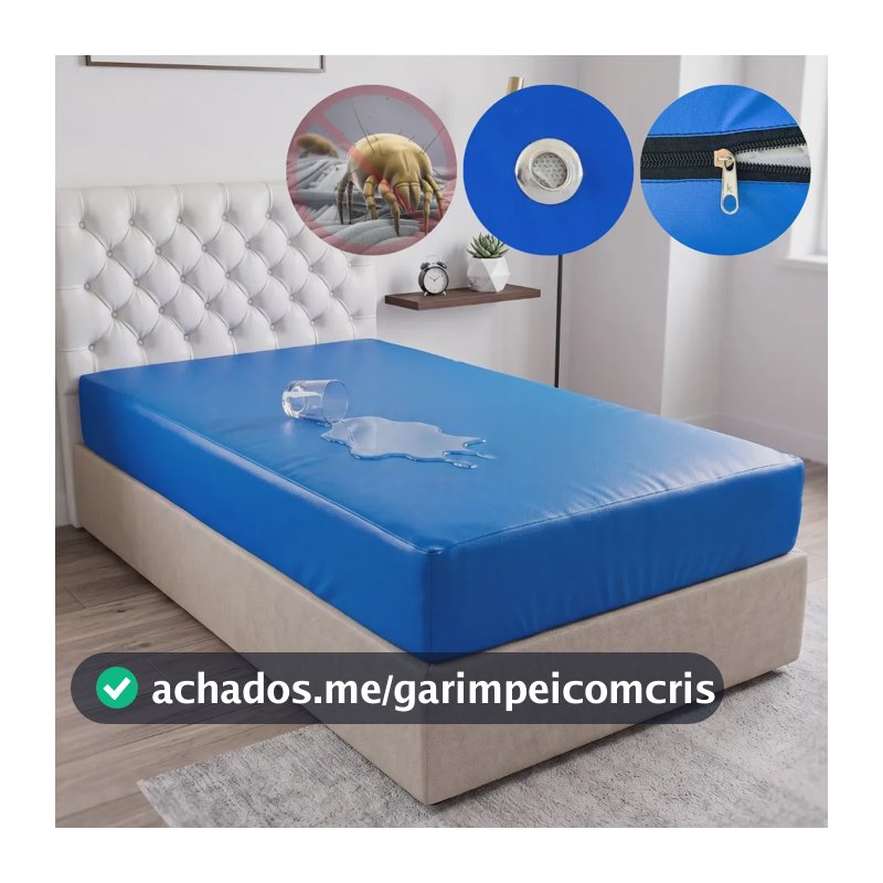 Capa De Colchão Impermeável Hospitalar Antialérgico Solteiro