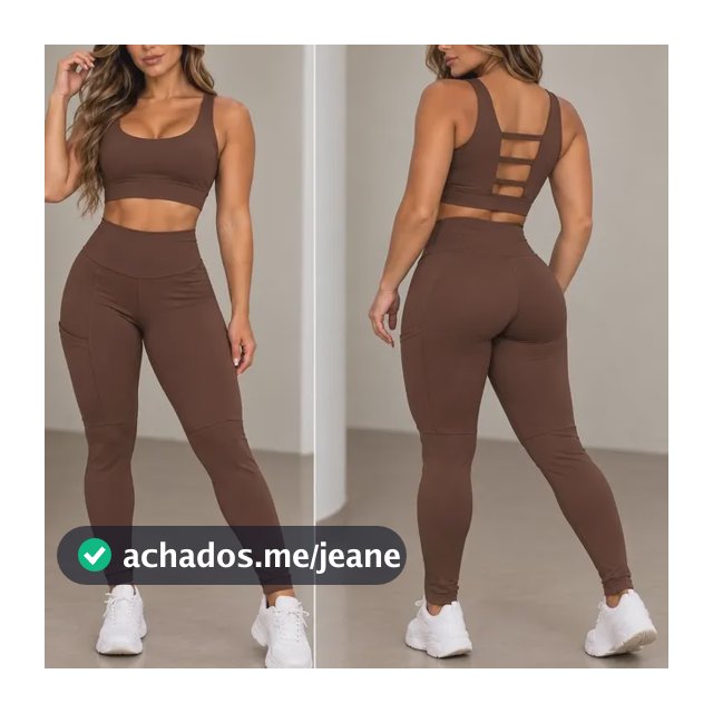 Conjunto Calça Legging E Top Fitness Sem Transparência