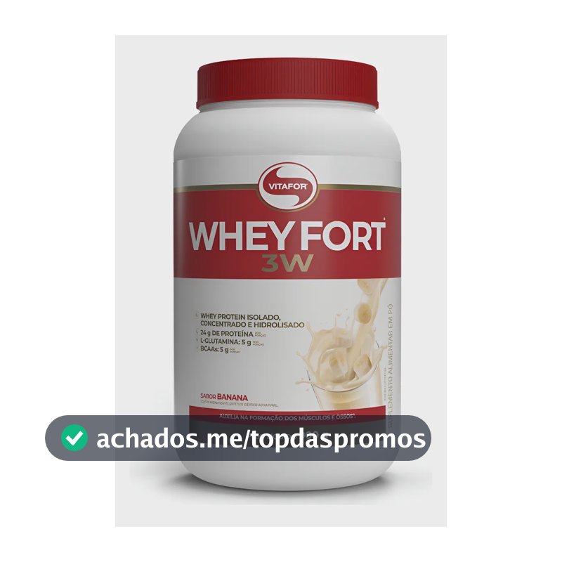 Whey Fort 3w Banana 900g Vitafor Banana