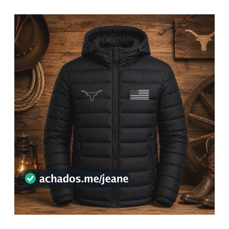 Jaqueta Bobojaco Puffer Country Bull Rodeio Estilo Quentinha Preto G