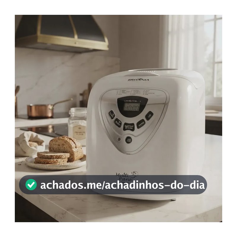 Panificadora Multipane Com 12 Programas E Potência De 550w Antiaderente Cor Branca Britânia