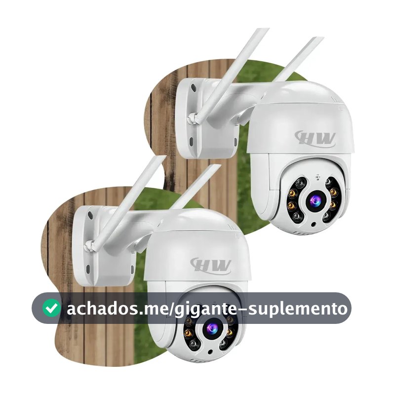 Kit 2 Câmeras Segurança Ip Interna Externa Wifi iCSee Infravermelho Prova D’Água - HW