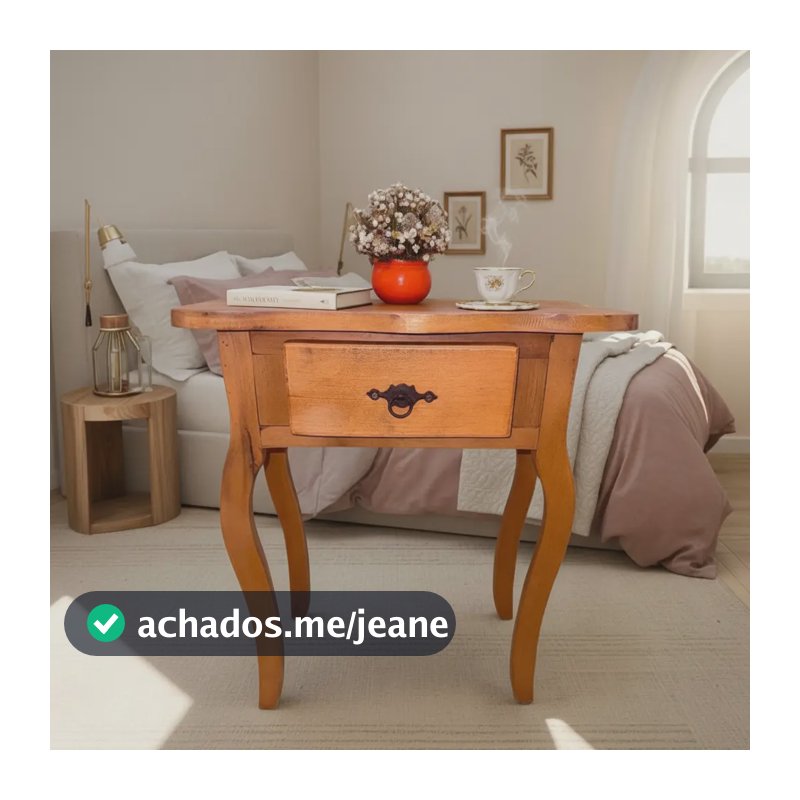 Mesa De Cabeceira Criado Em Madeira 1000artes Selaador E Cera Ocre