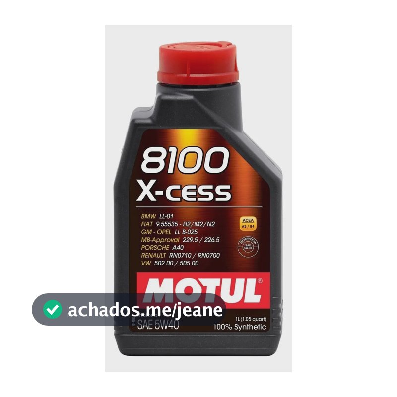 Óleo de motor Motul sintético 8100 X-CESS 5W-40 para carro/caminhonete de 1 unidade x 1L