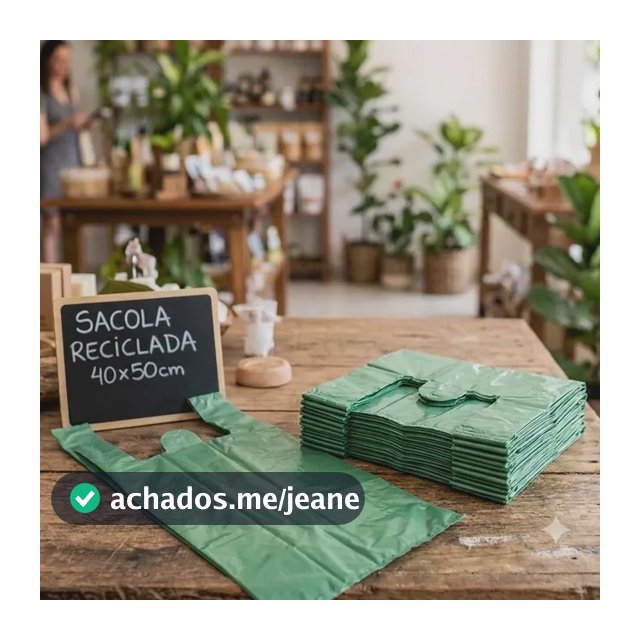 Sacola Plastica Verde 40x50 3kg Reforçada