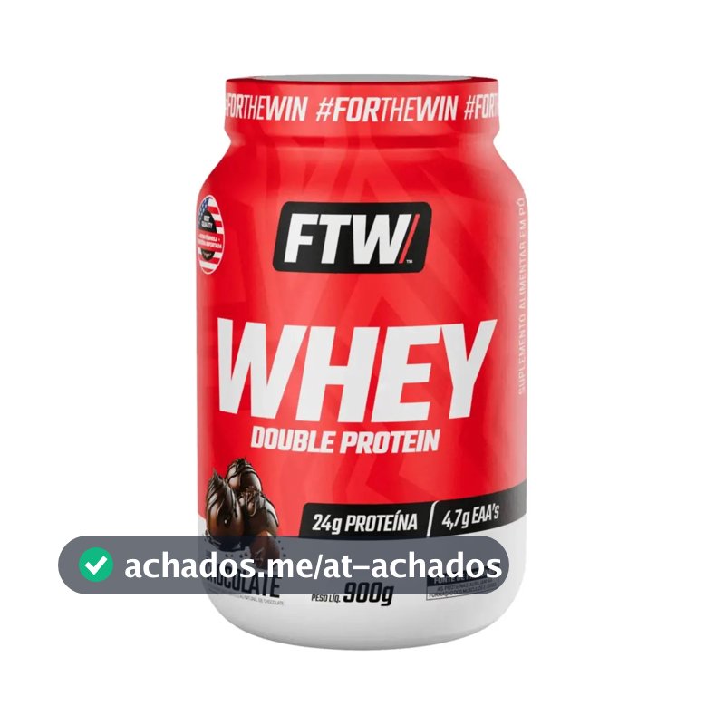 Whey Double Protein 900g Sabor Chocolate - FTW